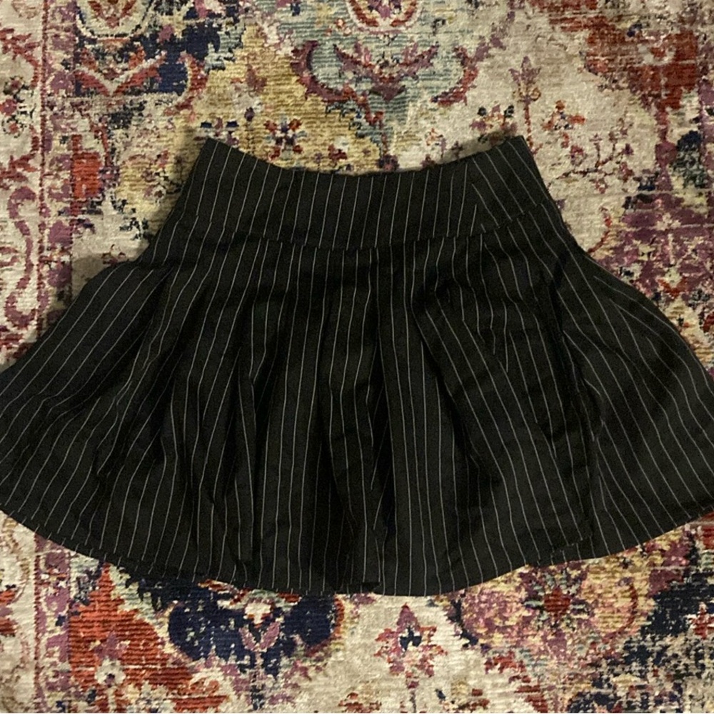 Black pinstripe skirt